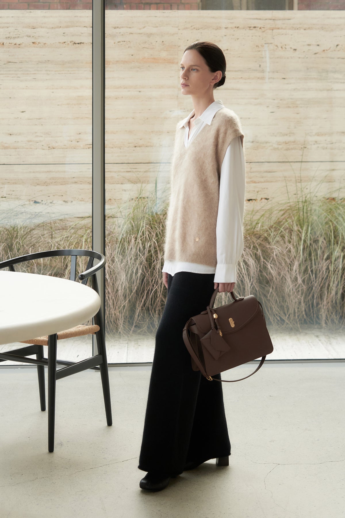 UMER_Ether Cashmere Vest Beige