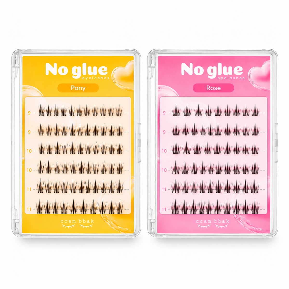 CCAM BBAK No-Glue Lash Everyday Duo (No-Glue Lash Pony 66 pcs+No-Glue Lash Rose 48 pcs)