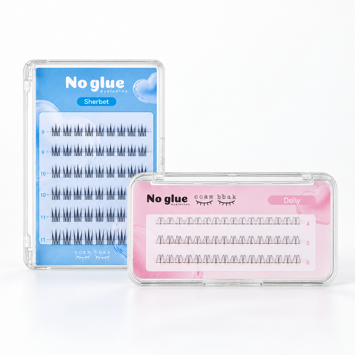 CCAM BBAK Doll Eye Lash Duo (No-Glue Lash Sherbet 54 pcs+No-Glue Under Lash Dolly 48 pcs)
