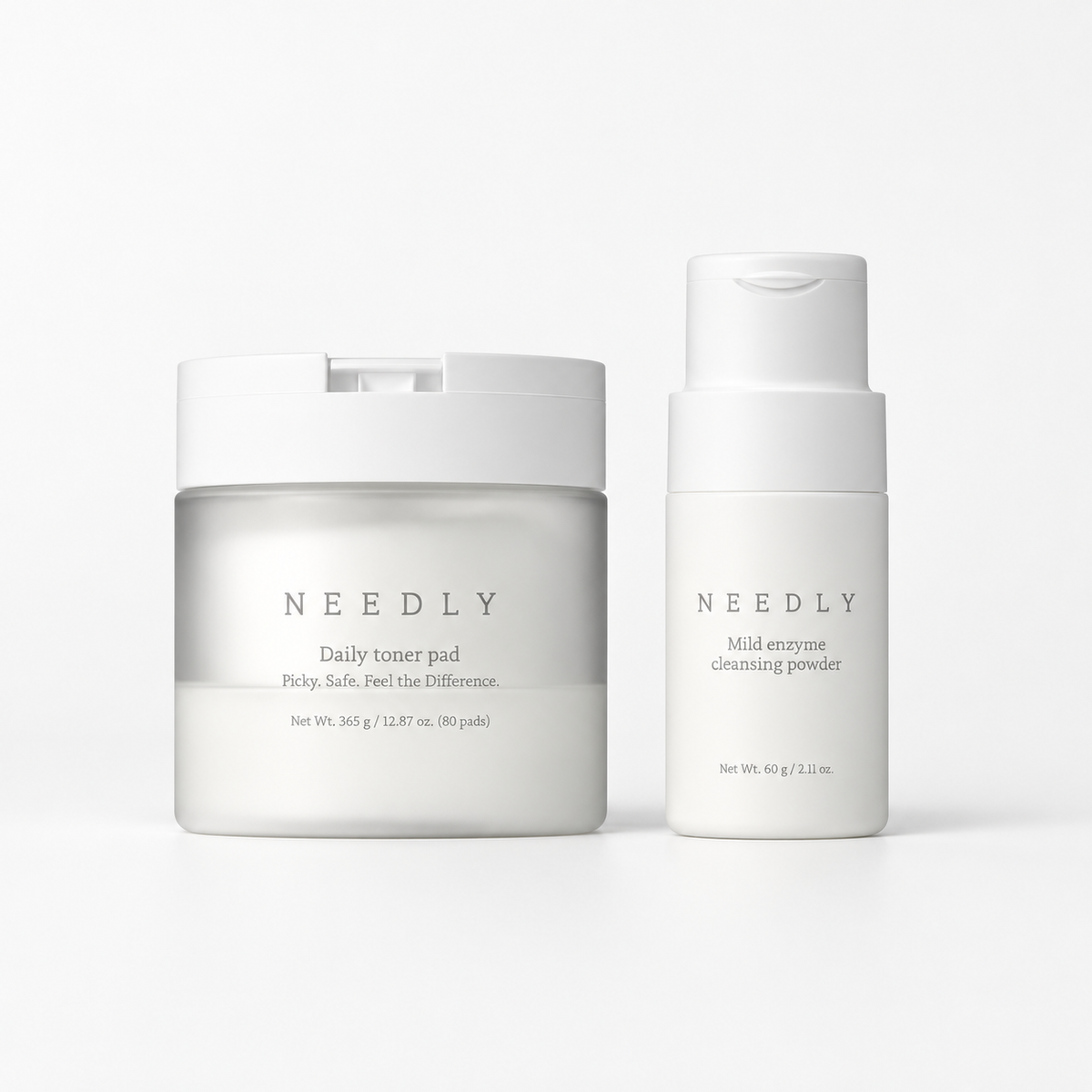 NEEDLY Enzyme Cleanse & Toner Pad Duo (Mild Enzyme Cleansing Powder+Daily Toner Pad (80 Pads))