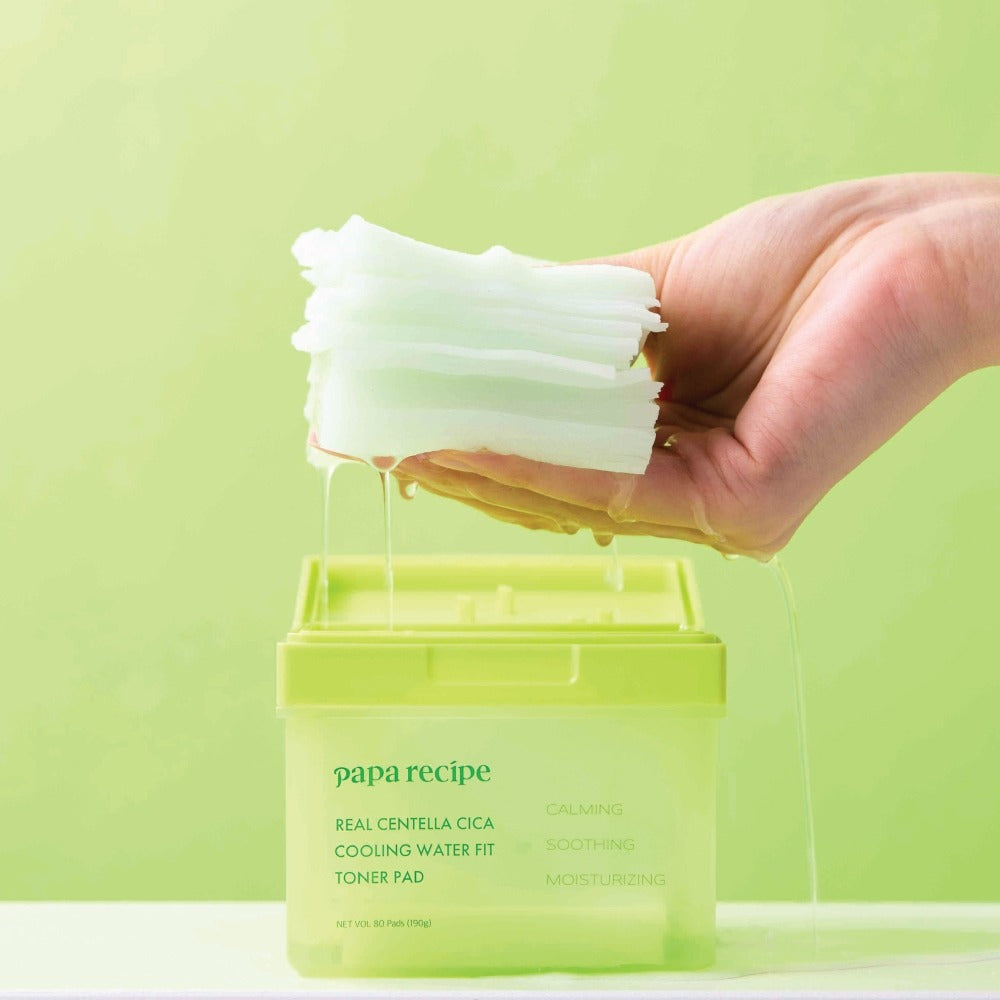 Papa Recipe Real Centella Cica Cooling Water Fit Toner Pad 80 EA