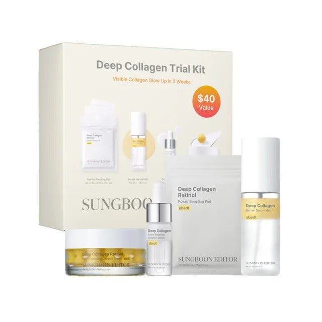 SUNGBOON Deep Collagen Trial Kit 4ea (pad 15ea + mist 30ml + serum 10ml + cream 30ml)